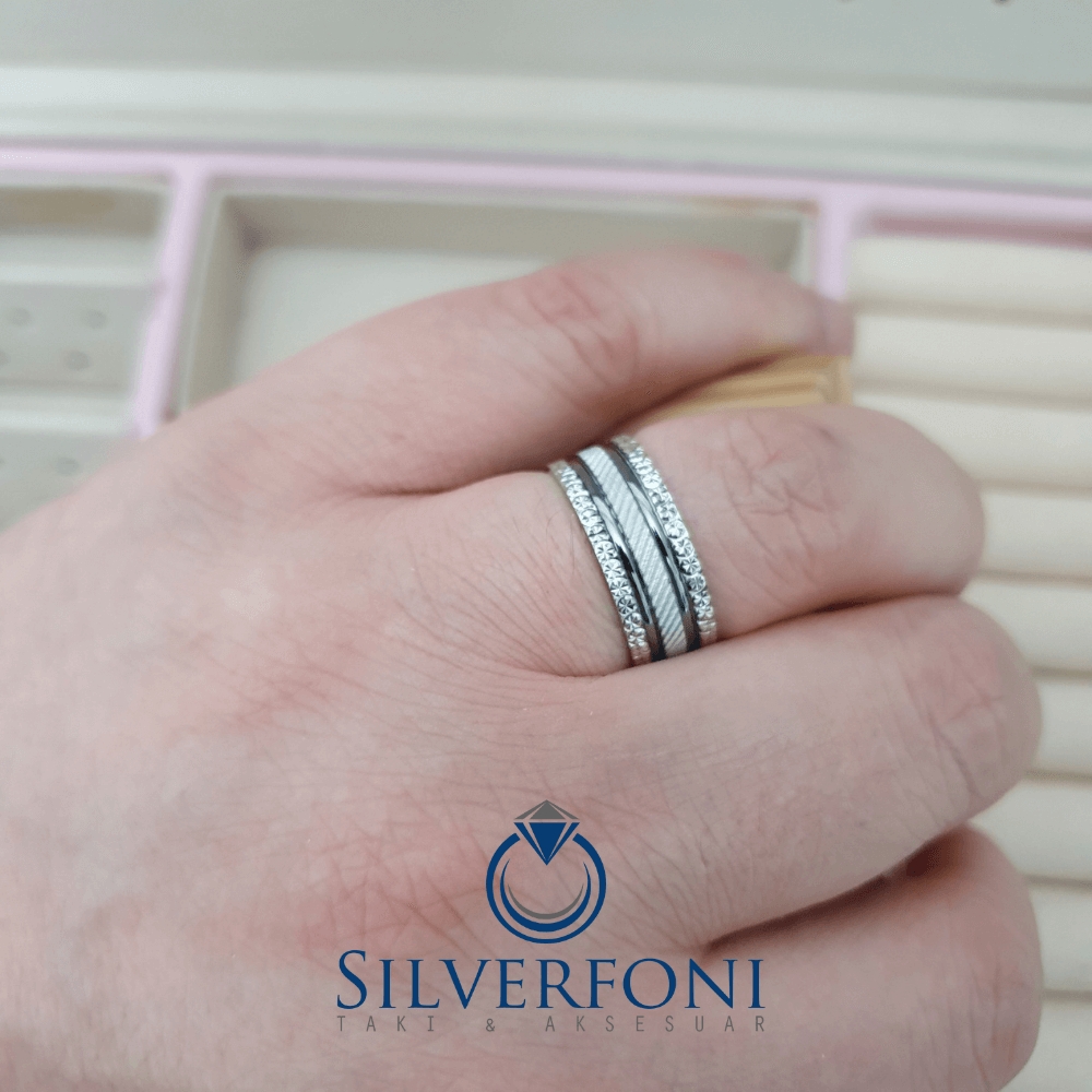Silverfoni  Profil Modeli Modern Bayan Alyans
