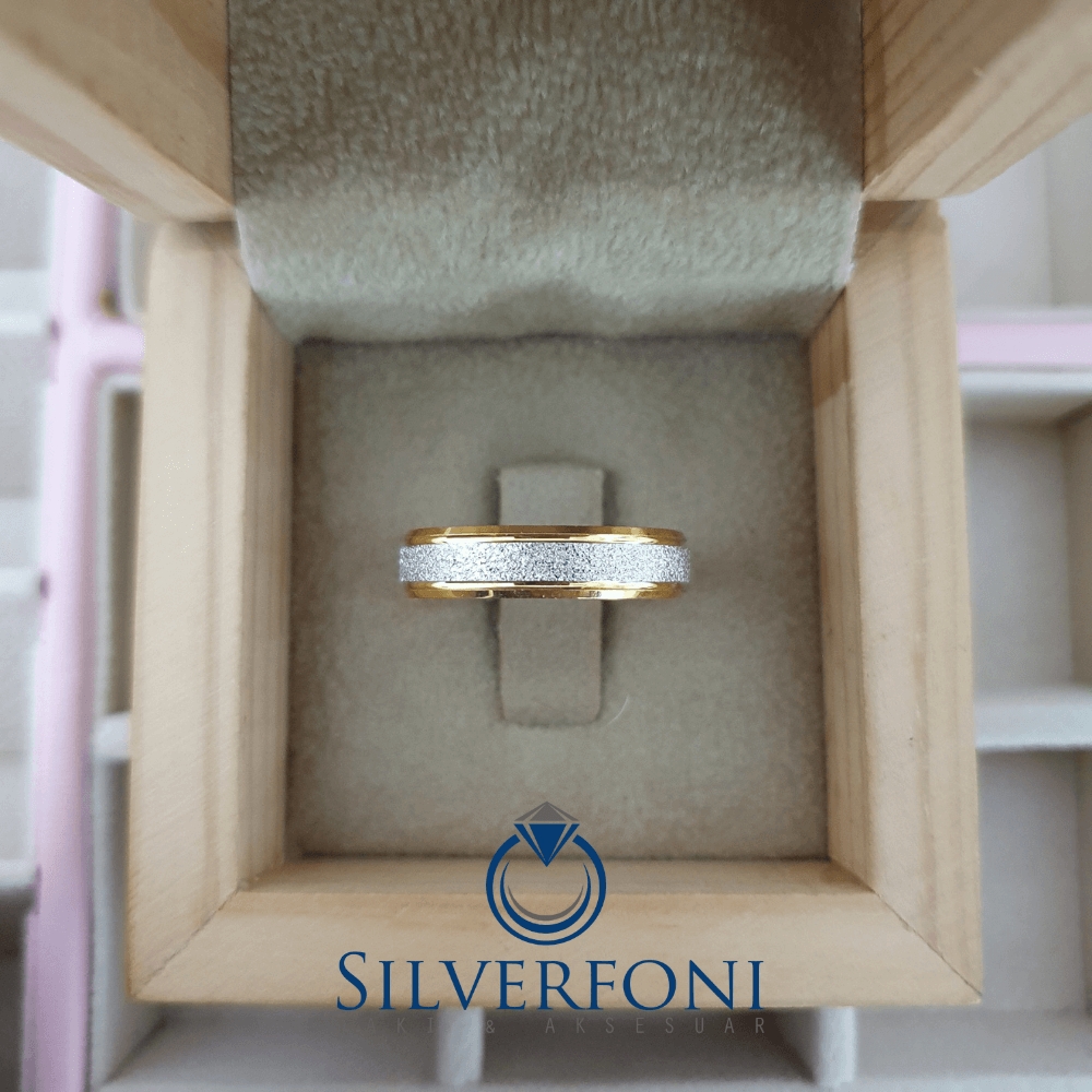 Bayan Küt Kesim Sarı Şerit Model Alyans - Silverfoni