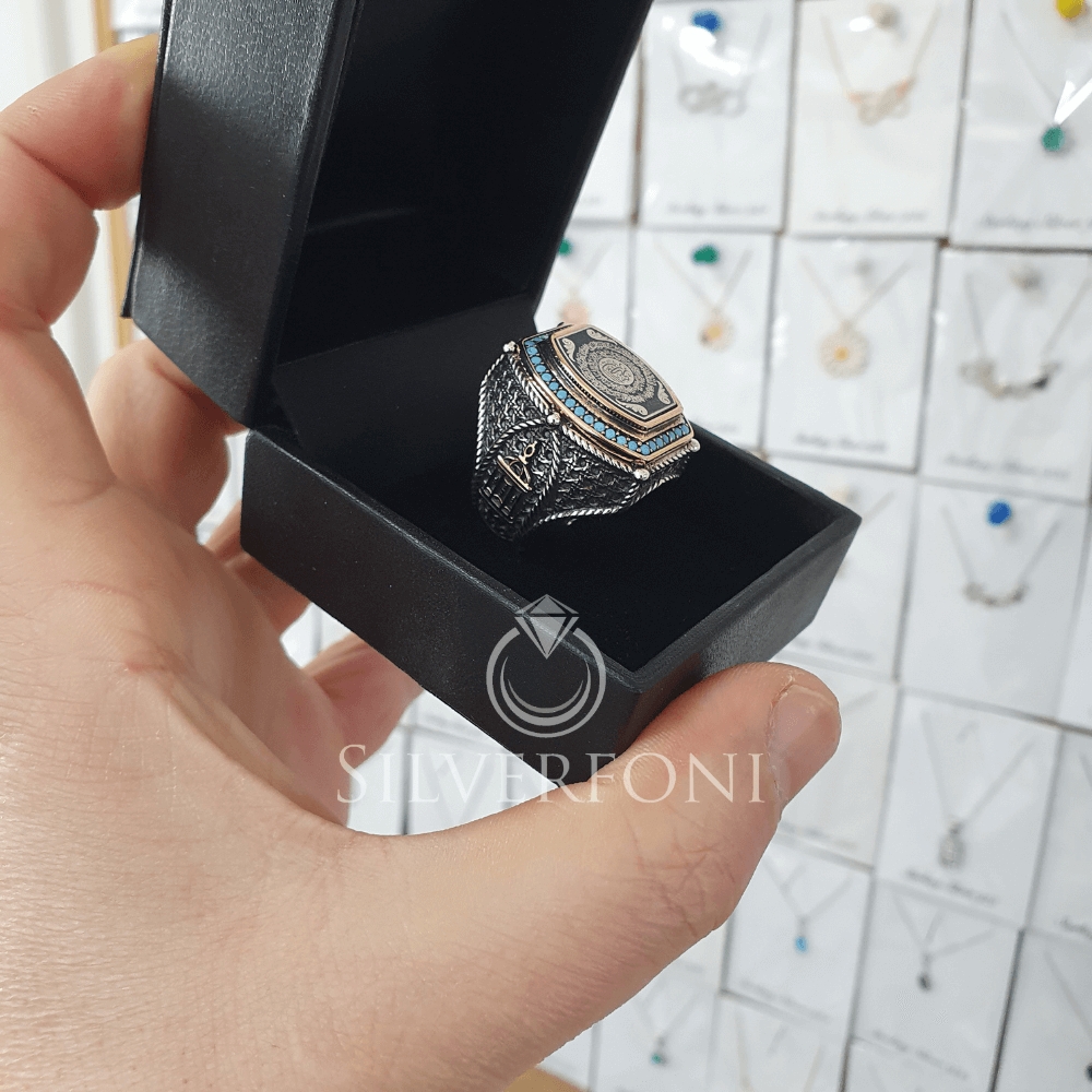 Silverfoni 925 Ayar Gümüş Koleksiyon 15  erkek yüzük