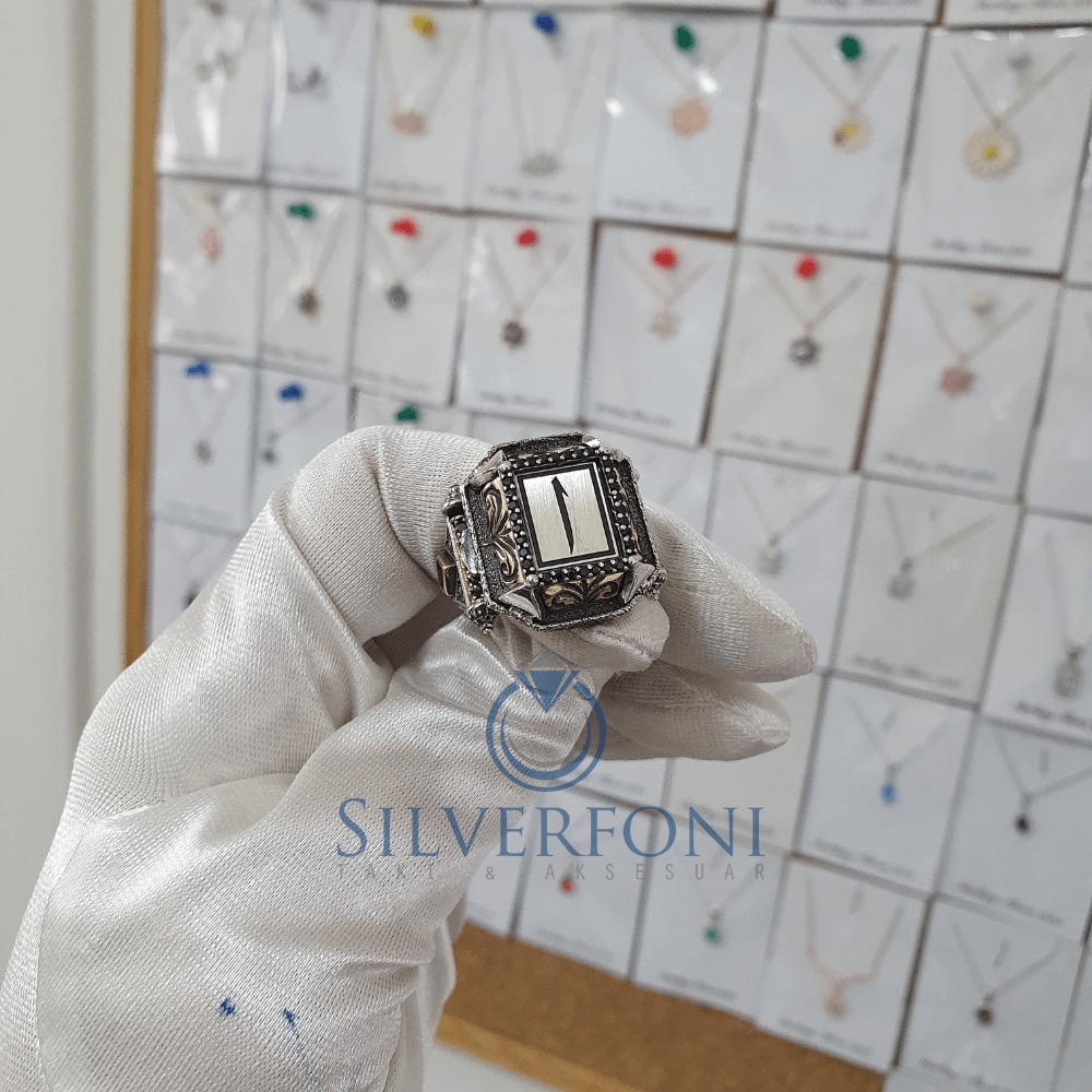 Silverfoni 925 Ayar Gümüş Koleksiyon 9  erkek yüzük