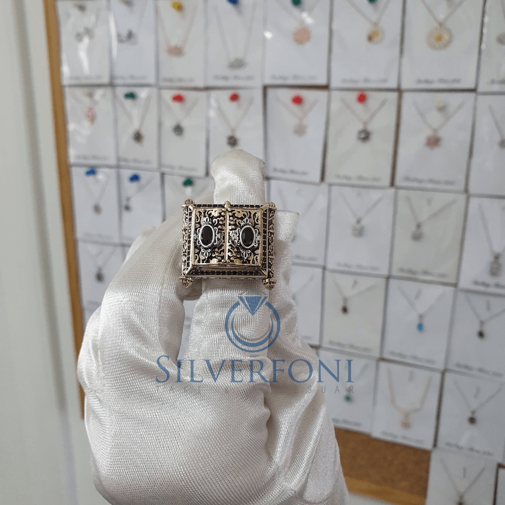 Silverfoni 925 Ayar Gümüş Koleksiyon 10  erkek yüzük
