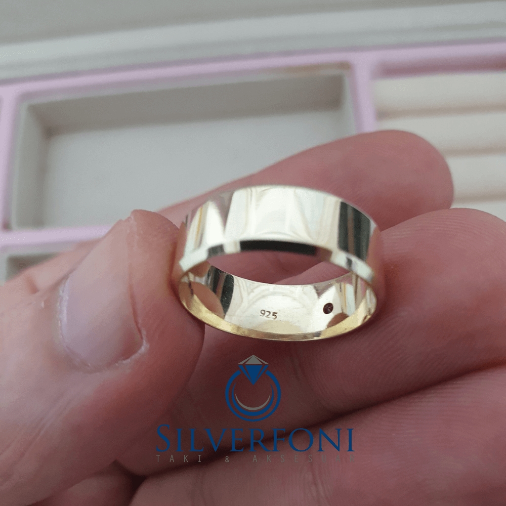 Silverfoni Minimal Işıltı Bayan Alyans