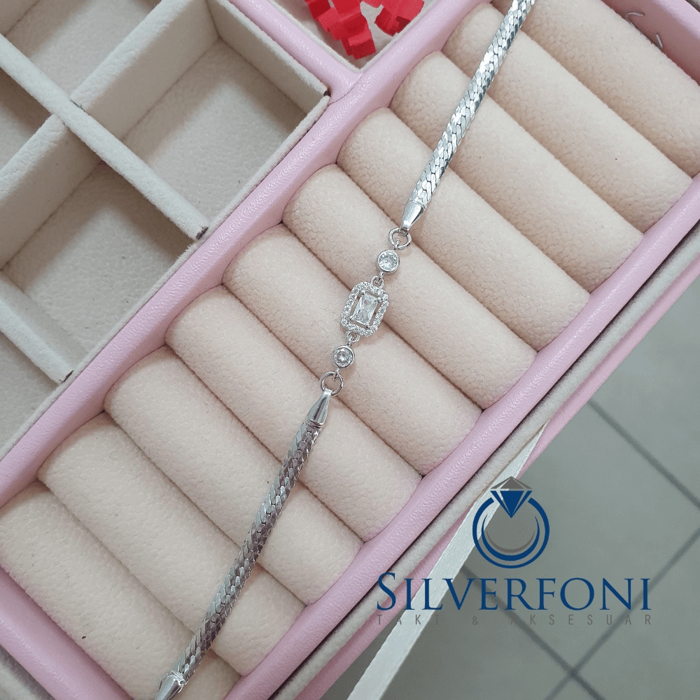 Silverfoni 925 Ayar Gümüş Baget Bileklik