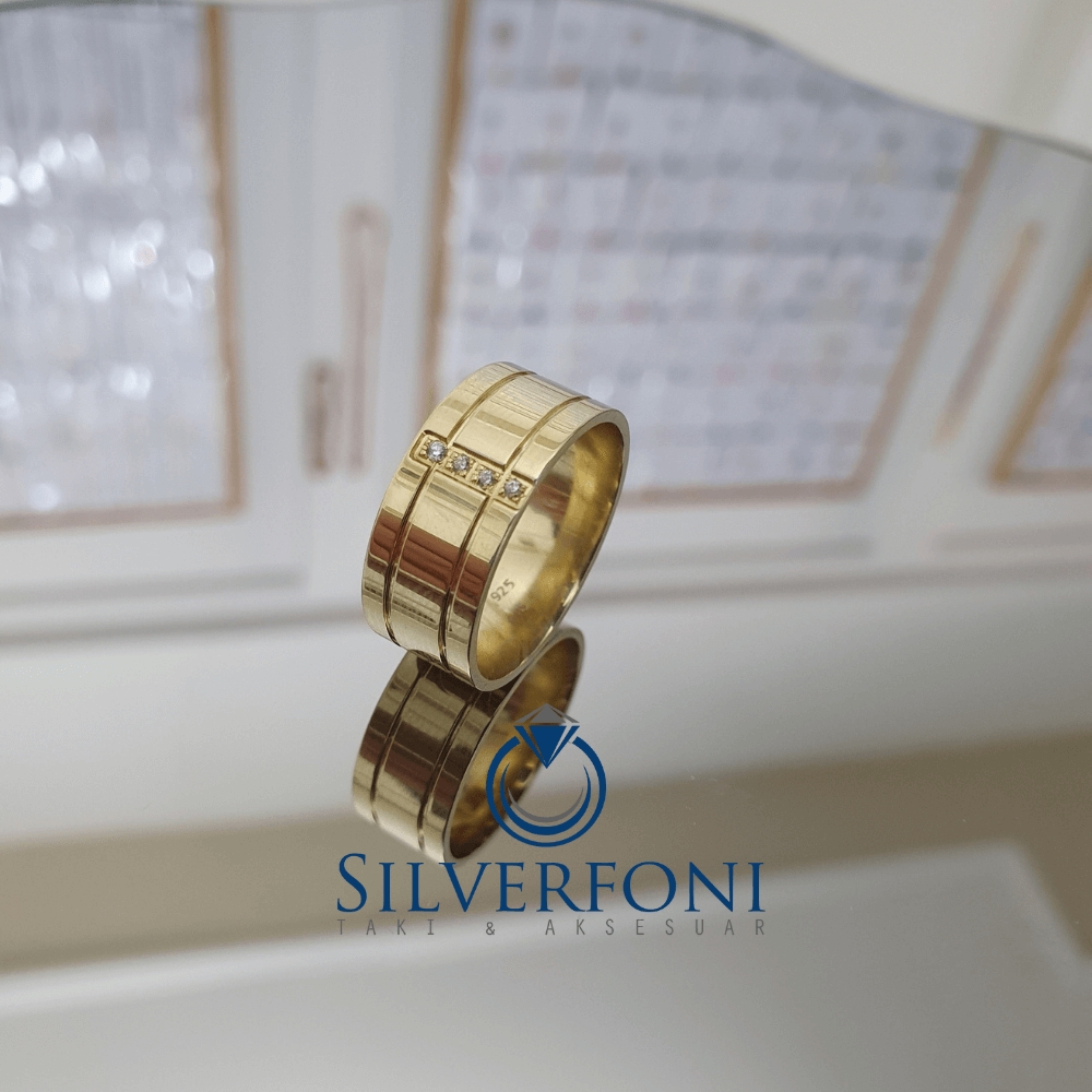 Silverfoni Starlight Taşlı Bayan Alyans