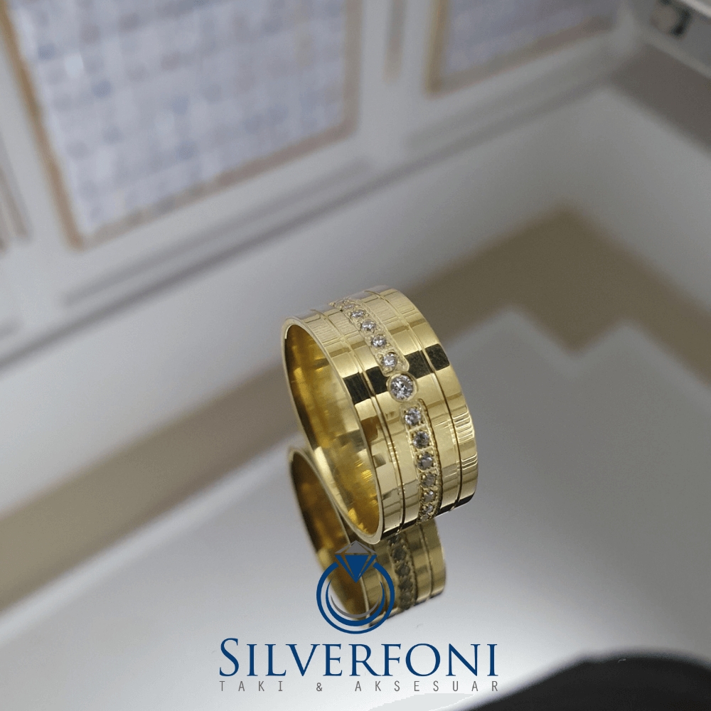 Silverfoni Safir Taşlı Bayan Alyans