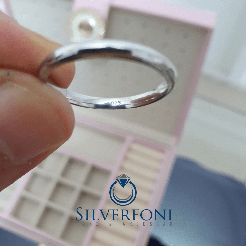 Silverfoni  Bayan 2mm Klasik Gümüş Alyans