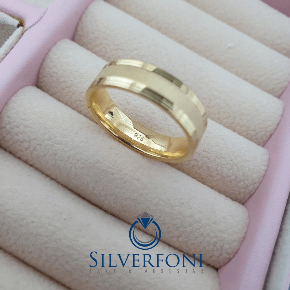 Silverfoni  Erkek Berrak Modeli Klasik Gümüş Alyans