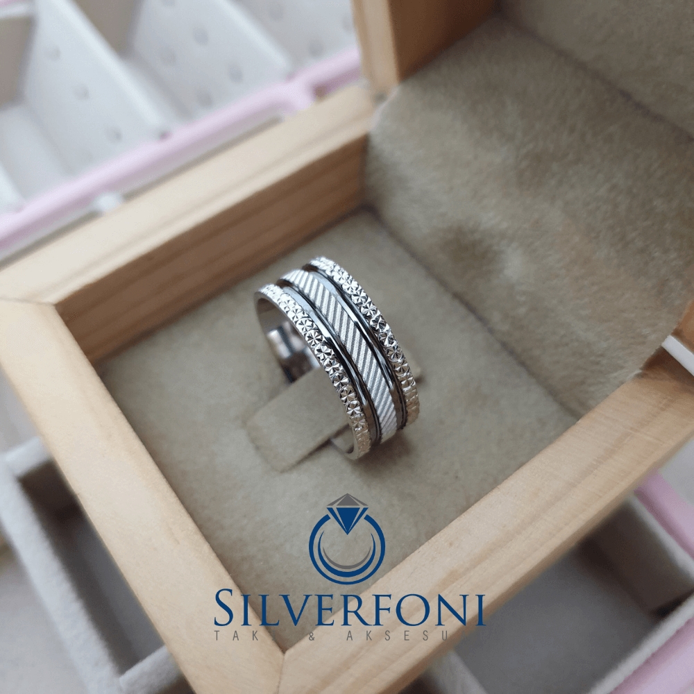 Silverfoni  Profil Modeli Modern Bayan Alyans