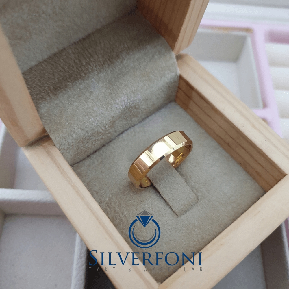 Silverfoni  Erkek 5mm Küt Kesim Klasik Gümüş Alyans