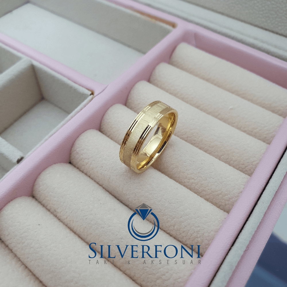 Silverfoni  Erkek Berrak Modeli Klasik Gümüş Alyans
