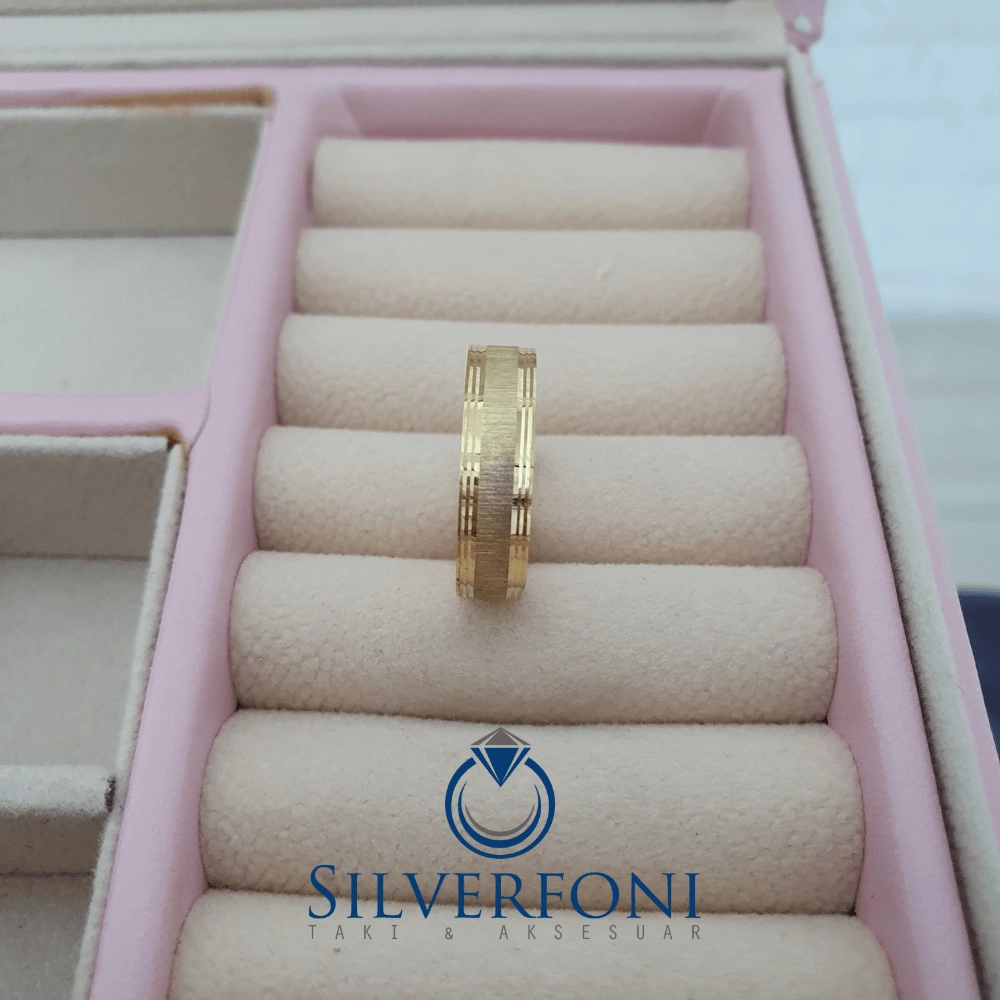 Silverfoni  Erkek Berrak Modeli Klasik Gümüş Alyans