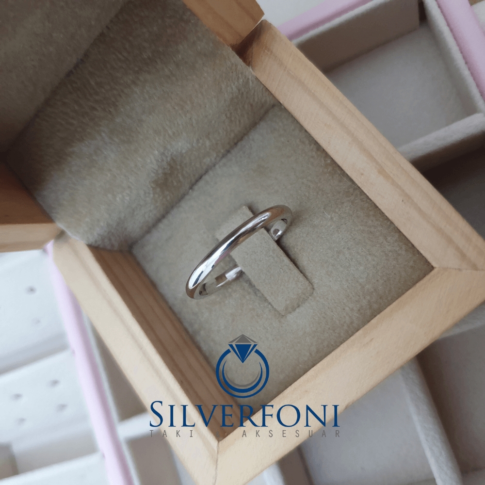 Silverfoni  Erkek 2mm Klasik Gümüş Alyans – 925 Ayar El İşçiliği