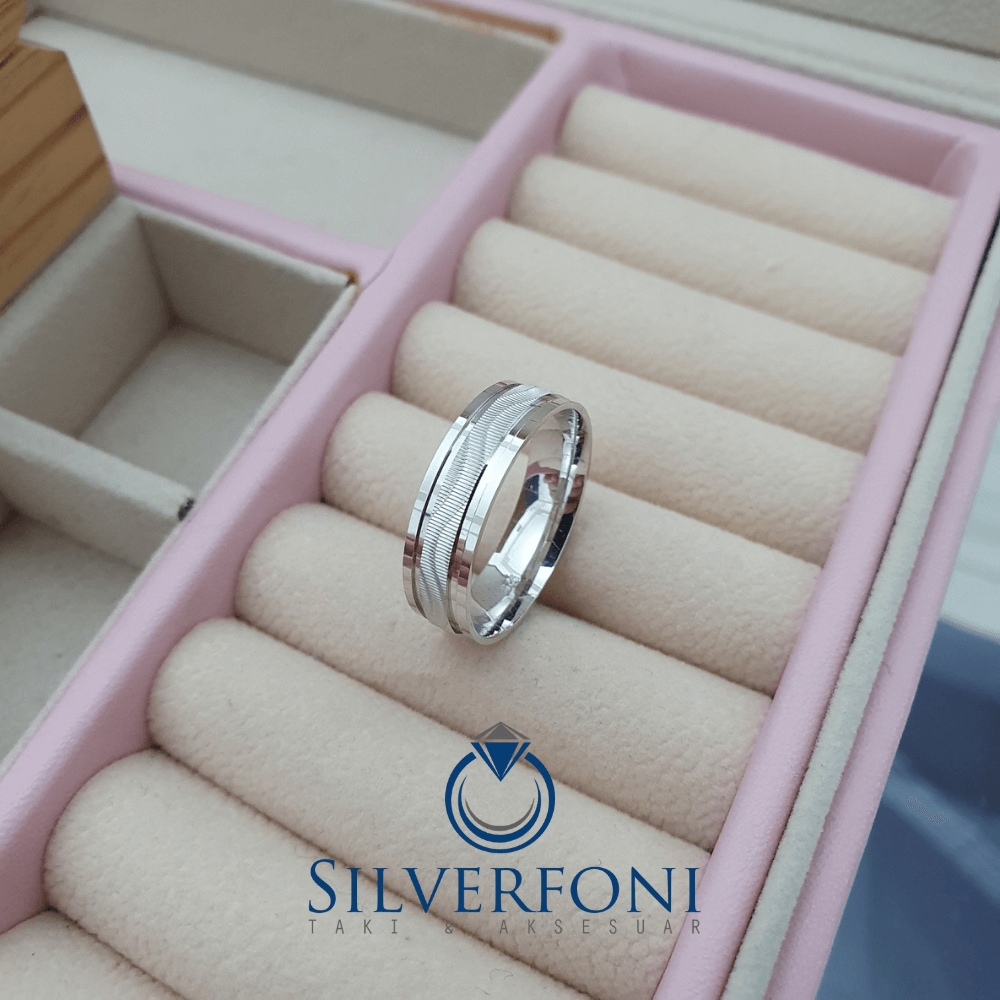 Bay 6mm Örgü Modern Alyans - Silverfoni