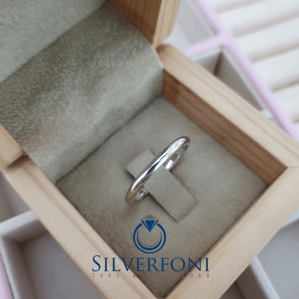 Silverfoni  Bayan 2mm Klasik Gümüş Alyans