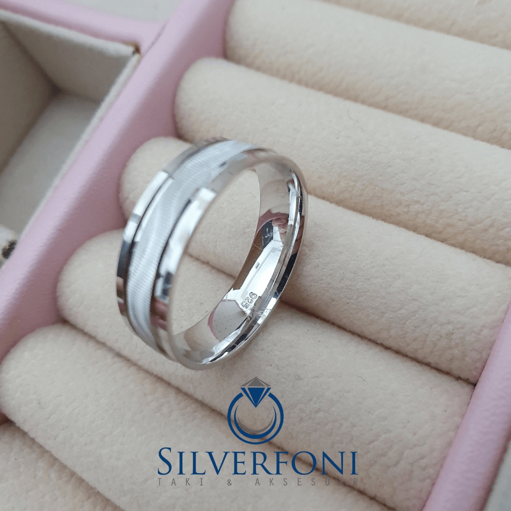 Bay 6mm Örgü Modern Alyans - Silverfoni