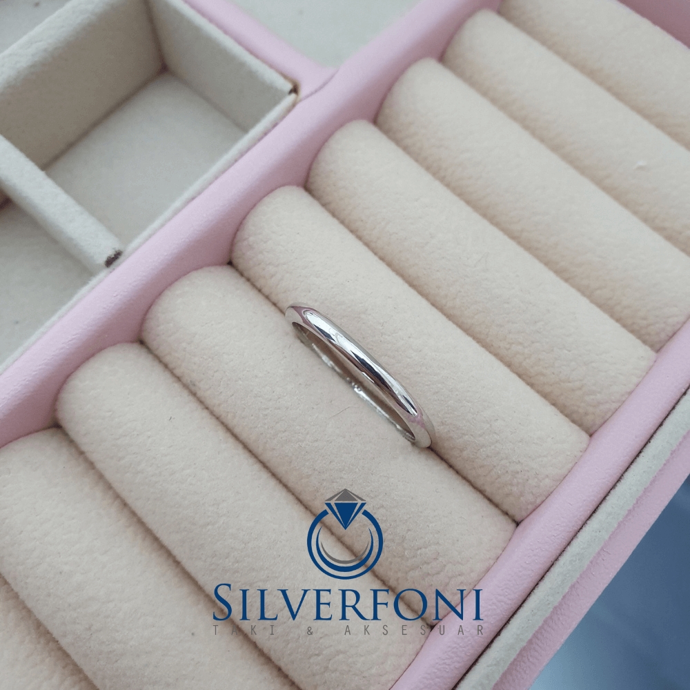Silverfoni  Bayan 2mm Klasik Gümüş Alyans