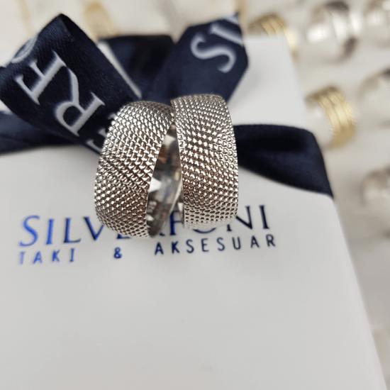 Nokta Desenli Klasik Model Çift Alyans |