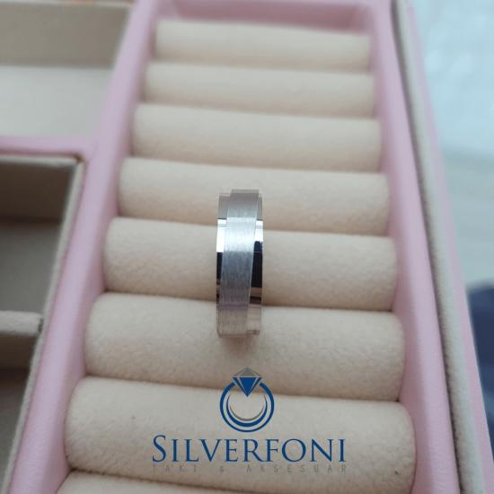Bayan Işıkyolu Modern Alyans – 925 Ayar Gümüş | Silverfoni