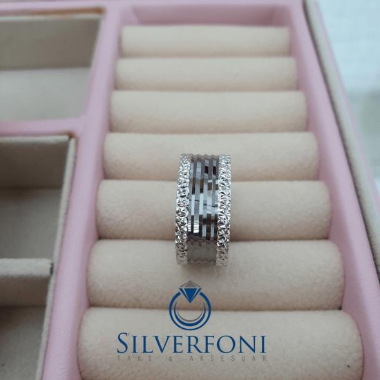 Bayan Oksit Siyah Model Alyans | 925 Ayar Gümüş 