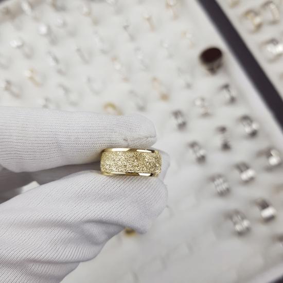 Buzlu Modeli Çift Alyans | 925 Ayar Gümüş 