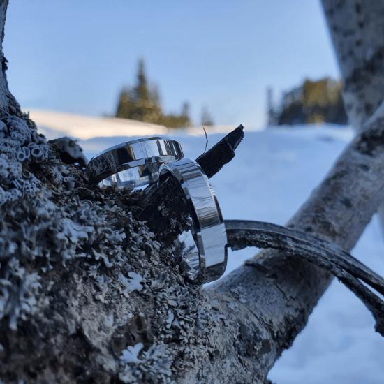 5mm Küt Kesim Çift Alyans | Modern ve Zarif 