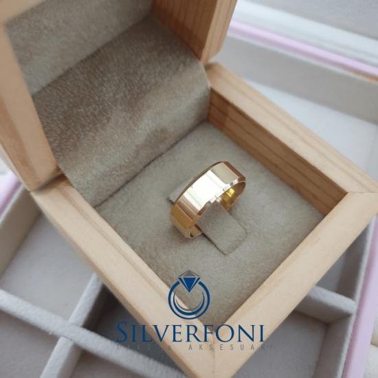 Bayan 7mm Küt Kesim Klasik Gümüş Alyans 