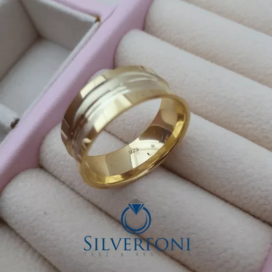 Bay Kyria Model Modern Alyans – Silverfoni