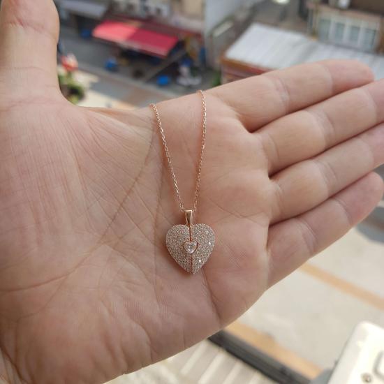 Silverfoni 925 Ayar Gümüş Kalbimdeki Sır Kolye