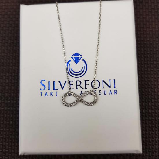 925 Ayar Gümüş Sonsuzluk Bayan Kolye