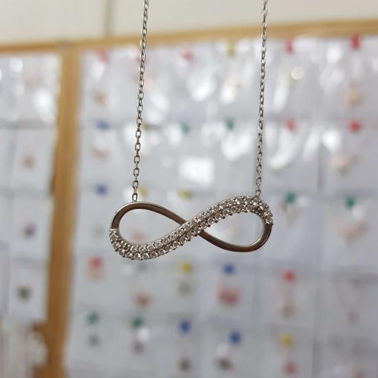 Silverfoni 925 Ayar Gümüş Sonsuzluk Kolye
