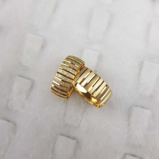 Bombe Tırtık Modeli Çift Alyans | 925 Ayar Gümüş