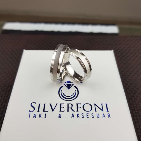 Berrak Modeli Çift Alyans | 925 Ayar Gümüş