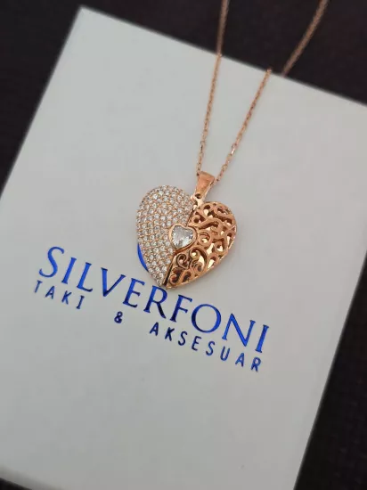 Silverfoni 925 Ayar Gümüş Kalbimdeki Sır Kolye