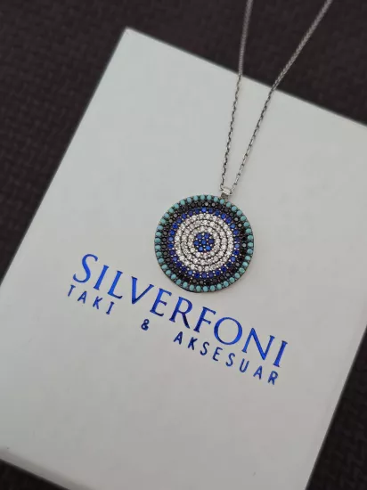 Silverfoni 925 Ayar Gümüş Bayan nazarlık Kolye