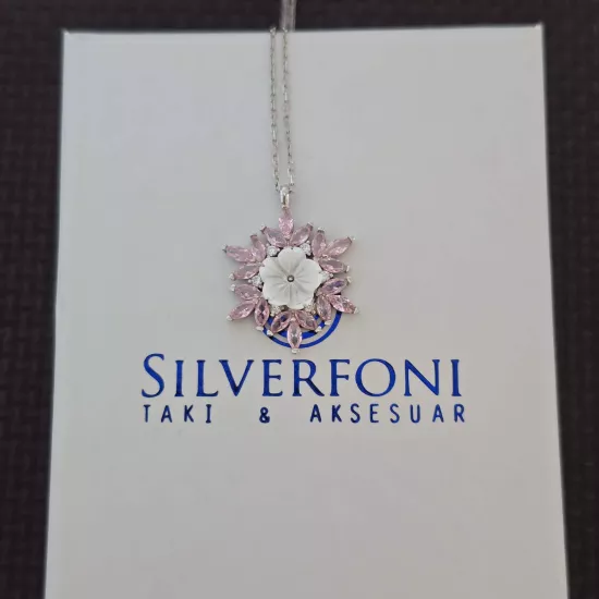 Silverfoni 925 Ayar Gümüş Bayan Kar Tanesi Kolye