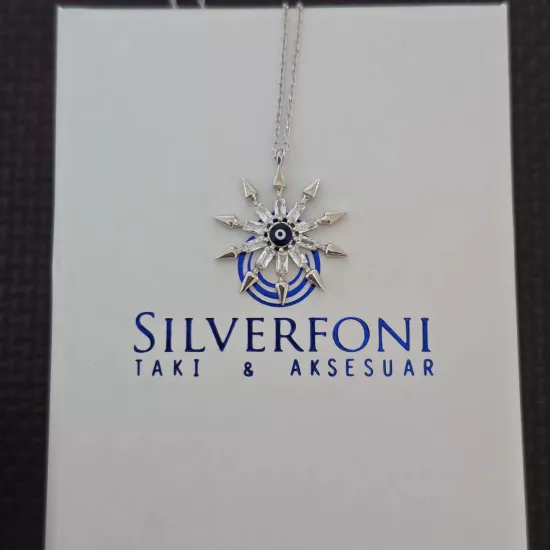 Silverfoni 925 Ayar Gümüş Bayan Kar Tanesi Kolye