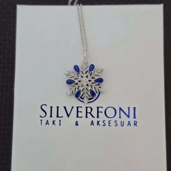 Silverfoni 925 Ayar Gümüş Bayan Kar Tanesi Kolye