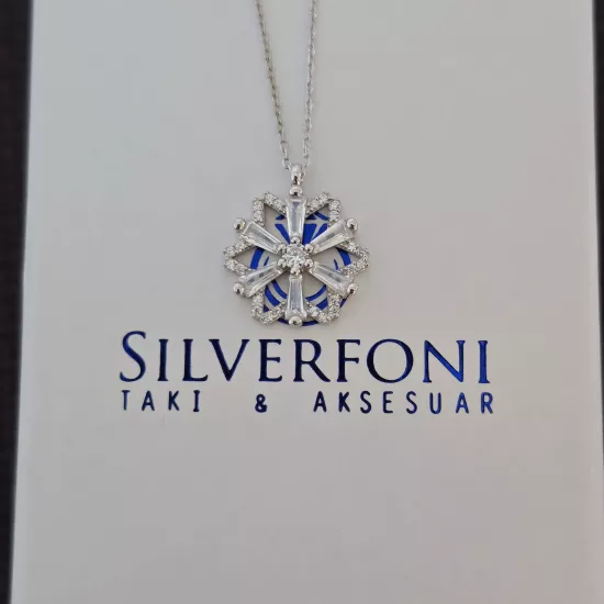 Silverfoni 925 Ayar Gümüş Bayan Kar Tanesi Kolye