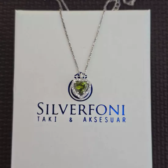Silverfoni 925 Ayar Gümüş Bayan Kalp Kolye