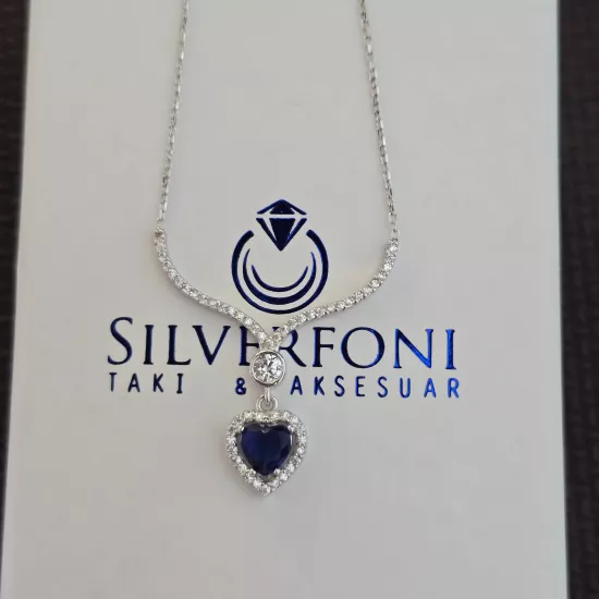 Silverfoni 925 Ayar Gümüş Bayan Kalp Kolye
