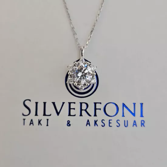 Silverfoni 925 Ayar Gümüş Bayan Lotus Kolye