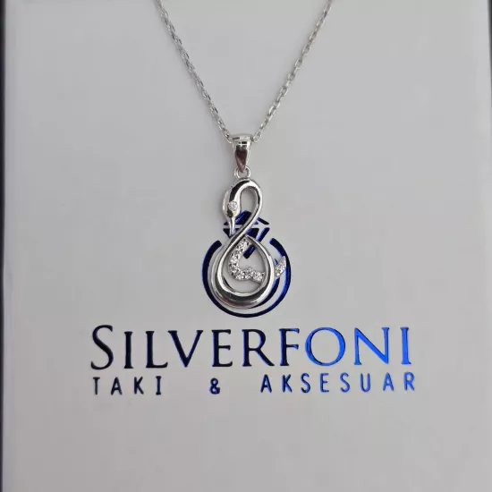 Silverfoni 925 Ayar Gümüş Bayan Kuğu Kolye