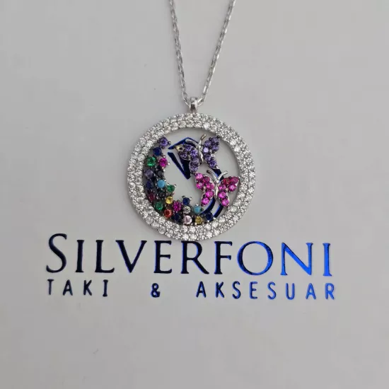Silverfoni 925 Ayar Gümüş Bayan Kelebek Kolye