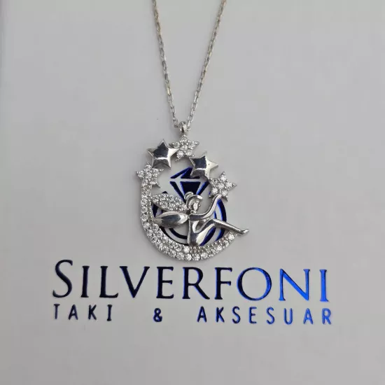 Silverfoni 925 Ayar Gümüş Bayan Peri Kolye