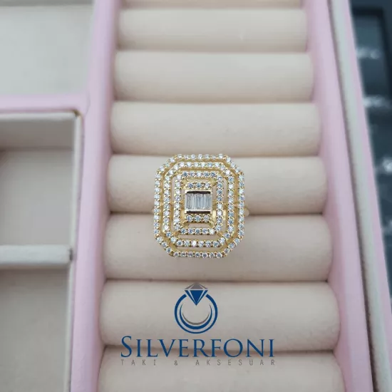 Büyük  Baget Yüzük | Gümüş Baget Yüzük Modelleri