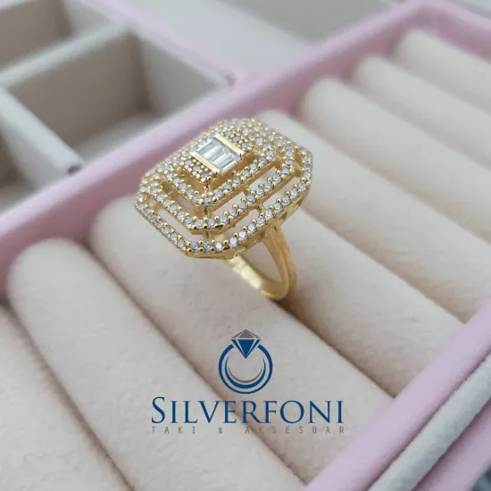 Büyük  Baget Yüzük | Gümüş Baget Yüzük Modelleri