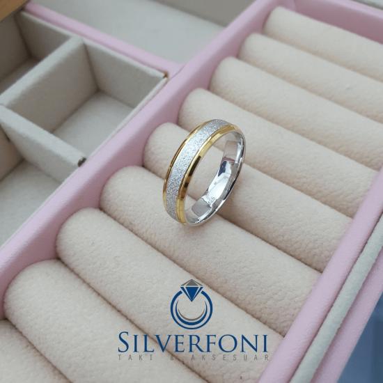 Bayan Küt Kesim Sarı Şerit Model Alyans |