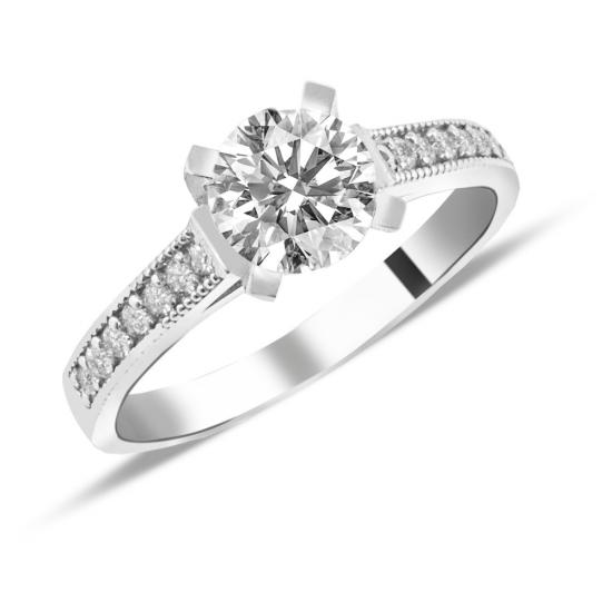 Taşlı Model Tektaş Yüzük | 925 Ayar Gümüş 