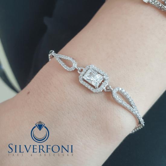 Silverfoni 925 Ayar Gümüş Baget  Bileklik