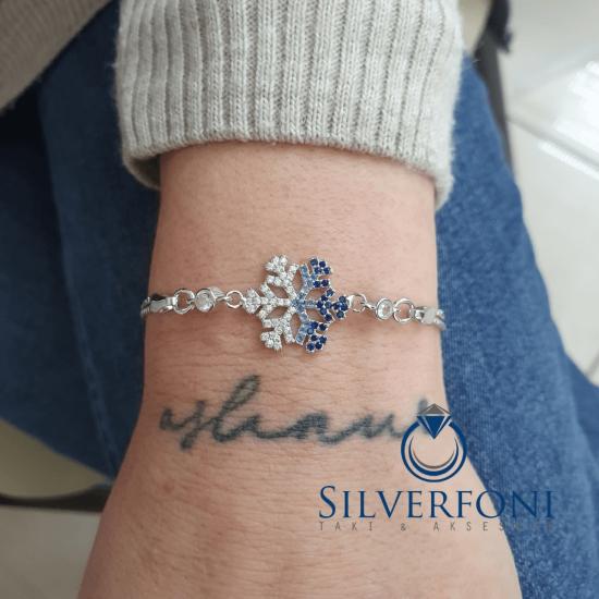 Silverfoni 925 Ayar Gümüş Kartanesi   Bileklik